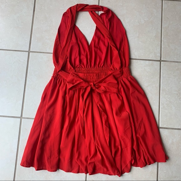 • NEW! Deep V Tie Back Mini Dress • - Picture 11 of 16